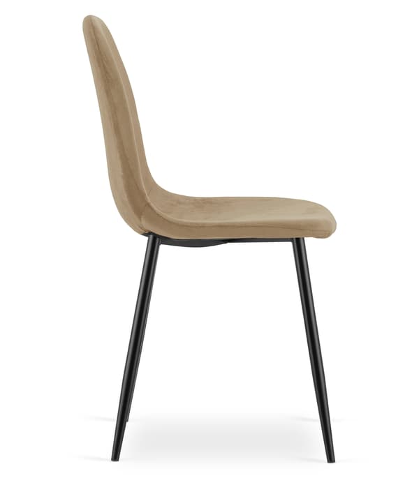 Leobert - Stol - Padva - Fløjl Brun/Sorte Ben - 44,5X53X87 Cm