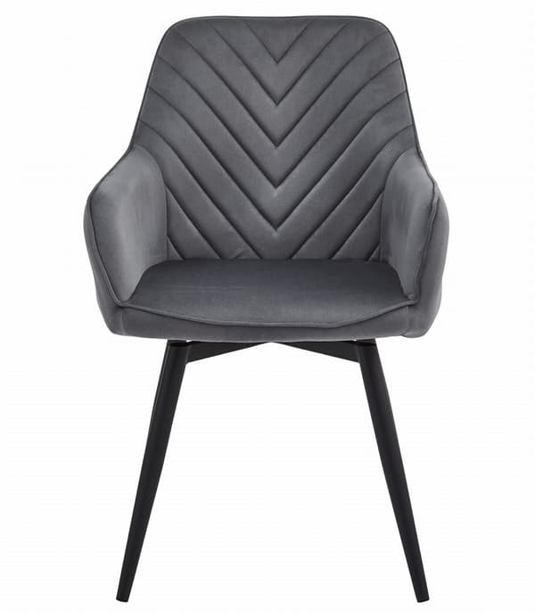 Leobert Stol - Mørkegrå Velour/Sorte Ben X 2 66X51X58