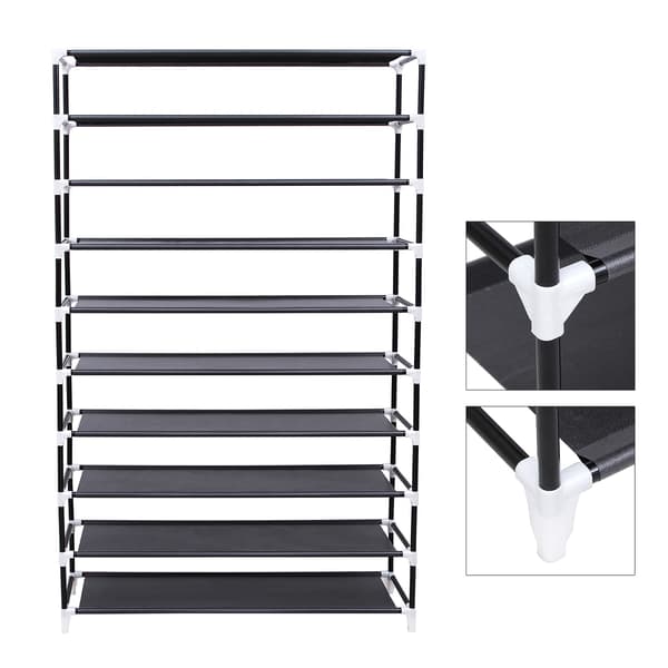 Leobert - Skoskab - Sort - 100X28X162 Cm