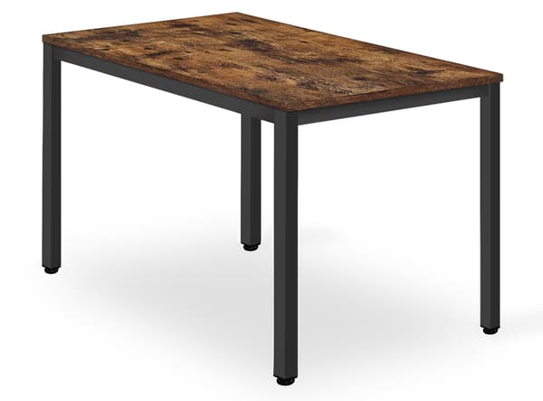 Leobert - Spisebordssæt - Wat - Sort/Rustik Brun - 120 Cm - 5 Dele