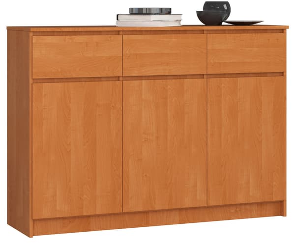Akord Kommode 3 døre 3 skuffer Elme 138x40x99