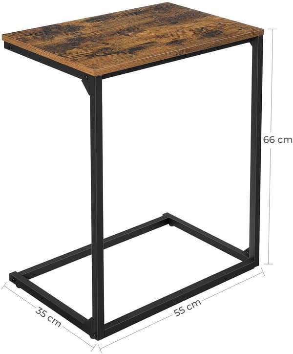 Sivupöytä - Leobert - Rustiikkiruskea/Musta - 55X35X66 Cm