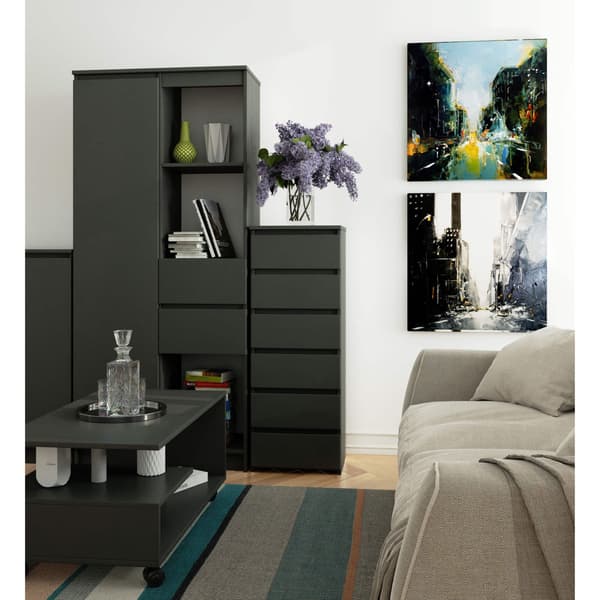 Akord Hög Byrå Grafit Högglans 40X35X109