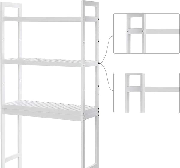 Leobert - Badrumsskåp - Vit - 63X26X163 Cm