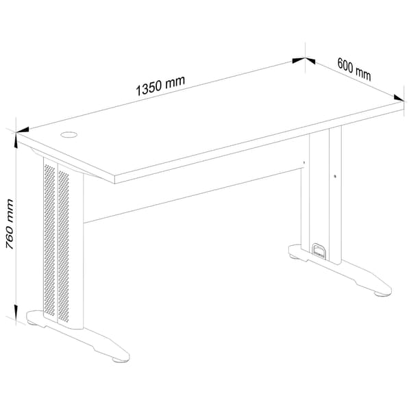 Akord Skrivbord Dator Grå 135X60X76