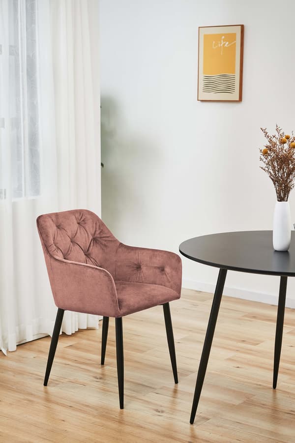 Akord Puff Alia Sammet Rosa 55X55X30