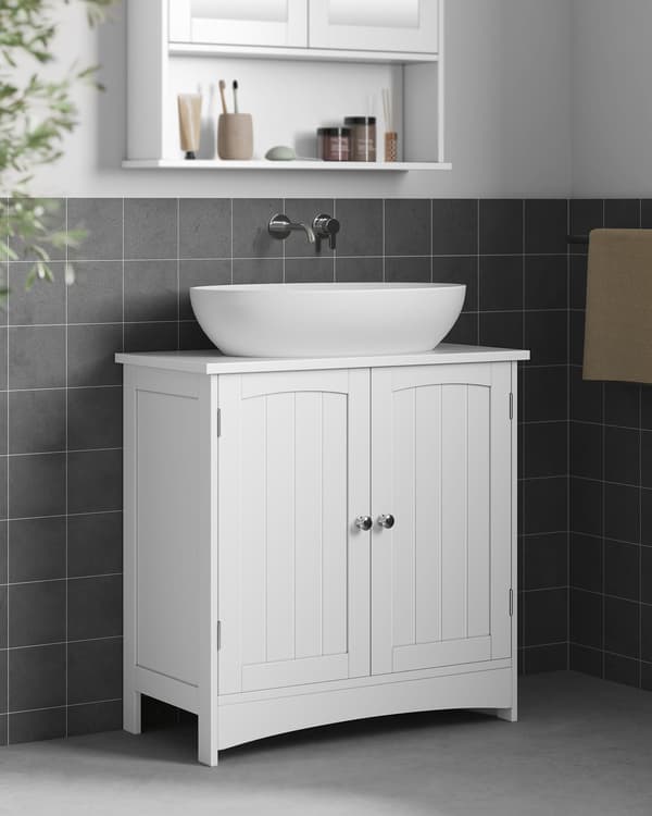 Leobert - Badrumsskåp - Vit - 60X30X60 Cm