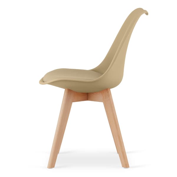 Mark Stol, Mörkbeige Med Naturfärgade Ben (2-Pack)