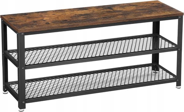 Leobert - Skoskab - Rustik Brun/Sort - 100X30X45 Cm