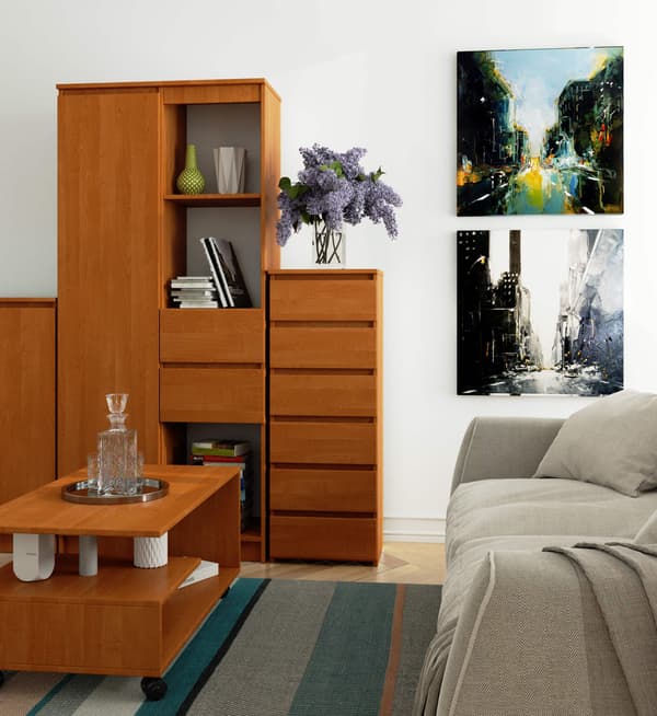 Akord Høj kommode Bøg 40x35x109