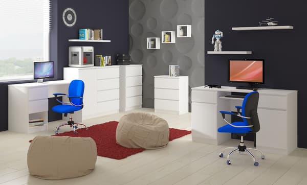 Akord Vägg Hyllset 3 St Vit 25X15X25