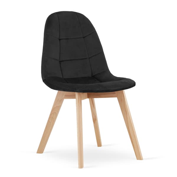Bora Stol I Svart Sammet, 3-Pack