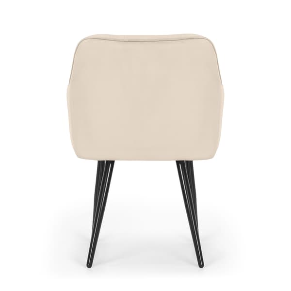 Akord Polstrede Spisebordsstole I Velour, 4-Pak, Beige, Sorte Ben