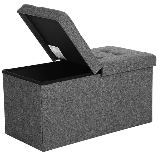 Leobert - Puff - Mörkgrå - 76X38X38 Cm