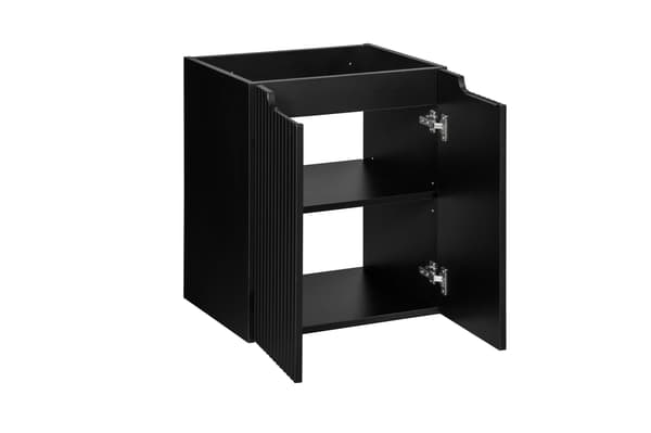 Vaskeskab 50 Cm Med 2 Døre - Mat Sort