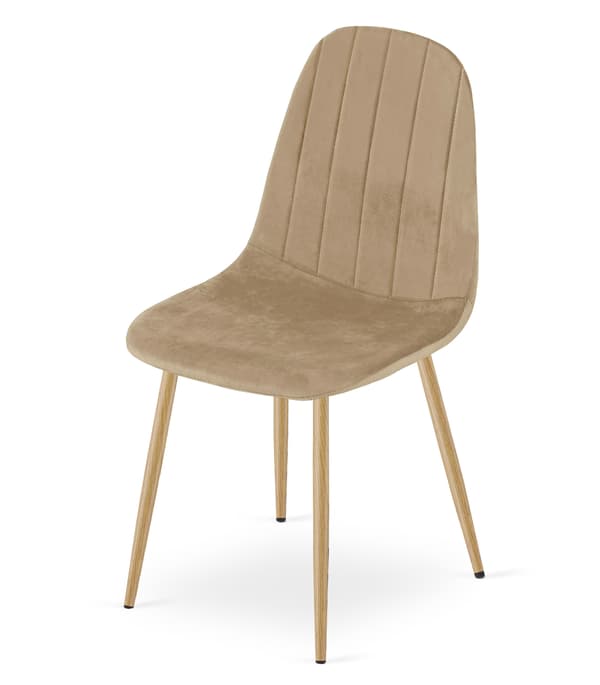Leobert - Stol - Padva - Fløjl Brun/Egeben - 44,5X53X87 Cm