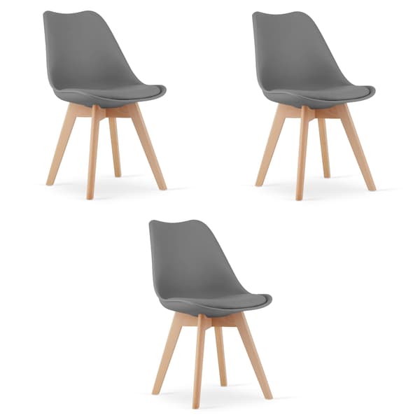 Leobert - Stol - Mark - Graphite - 49X43X82 Cm - Set Med 3