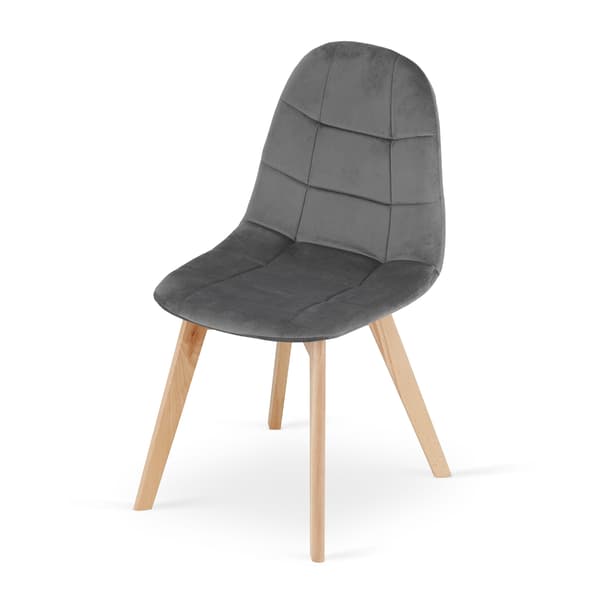 Leobert Stol Bora - Mørkegrå Velour X 2 61X40X50