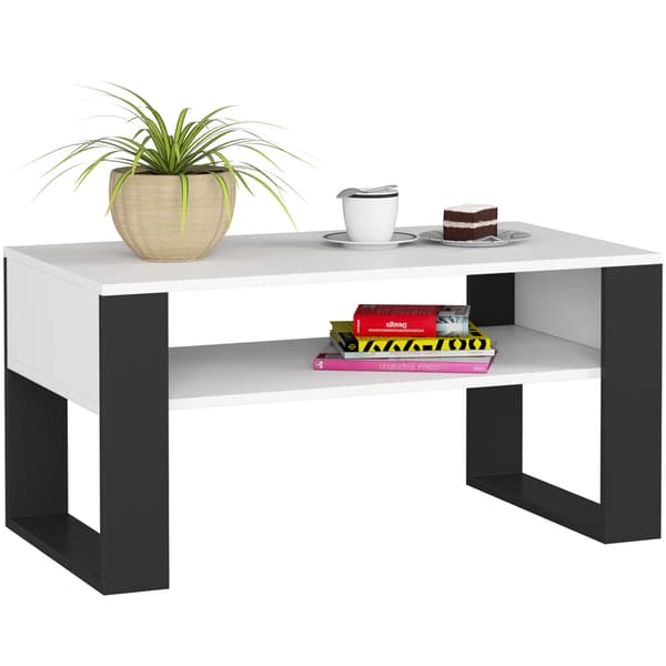 Akord Sofabord Domi Hvid/Sort 92x53x45