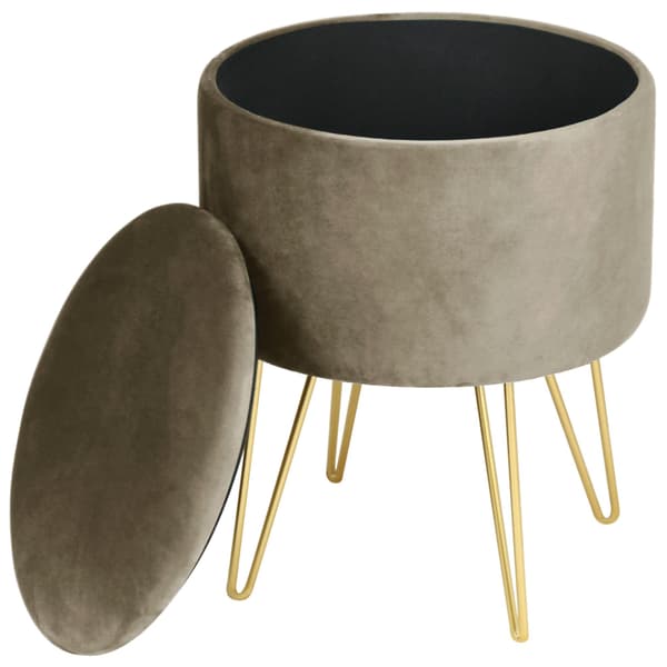Akord Lili Puf Med Opbevaring, Beige