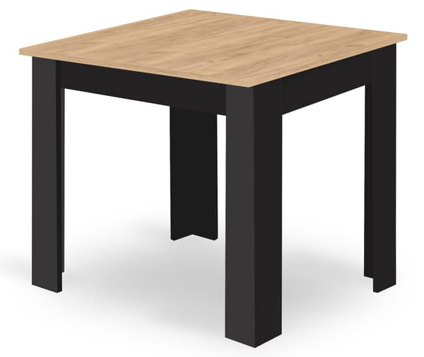 Leobert - Spisebordssæt - Wat - Sort - 80X80 Cm - 5 Dele