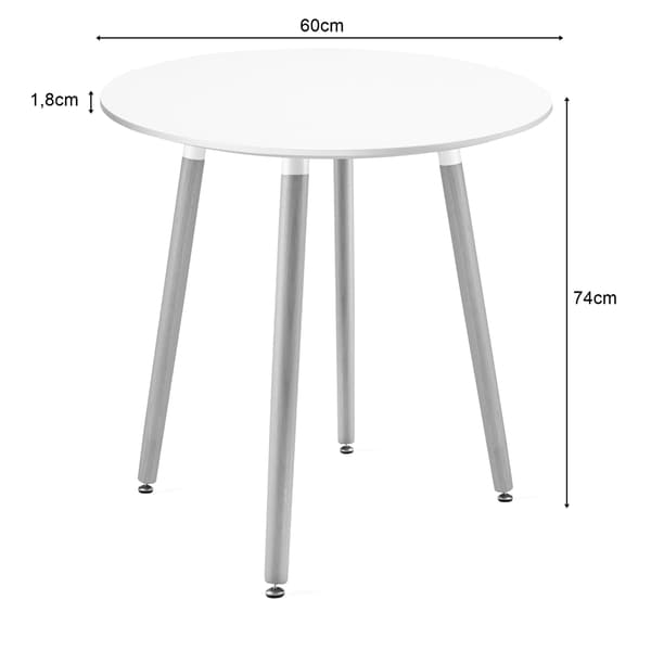 Leobert - Matgrupp - Wat - Vit/Grå - 60 Cm - 3 Delar