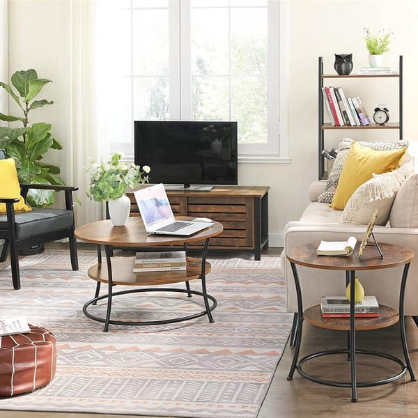 Leobert - Sidebord - Rustik Brun/Sort - 80X80X45 Cm