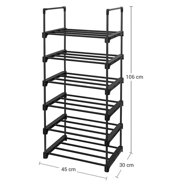 Leobert - Skoskab - Sort - 45X30X106 Cm