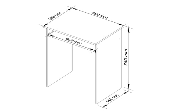 Akord Star computerskrivebord, hvid Akord Star computerskrivebord, sonoma-eg