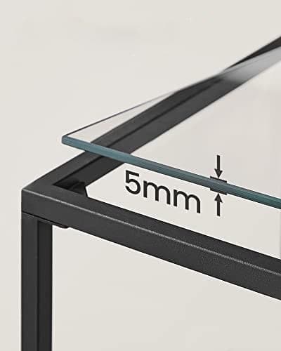 Leobert - Konsolbord - Sort/Transparent - 100X35X80 Cm