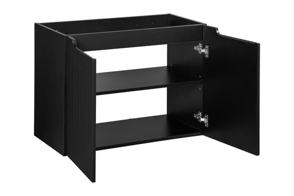 Vaskeskab 80 Cm Med 2 Døre - Mat Sort