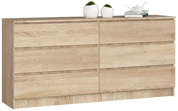 Akord Buffet 6 skuffer Eg Sonoma 160x40x77