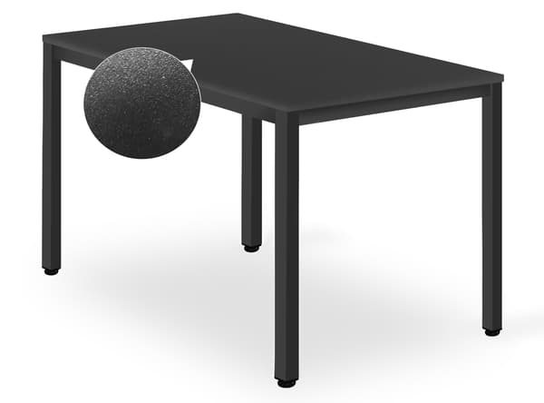 Leobert - Spisebordssæt - Wat - Sort - 120 Cm - 5 Dele