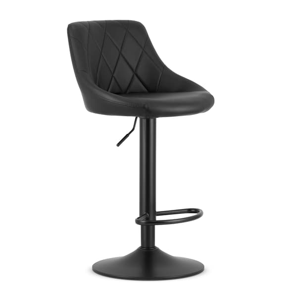 Leobert Barstol Kast - Kunstlæder Sort/Sort Base X 2 54X40X49