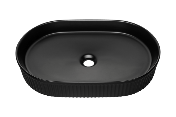 Ovenpåliggende Håndvask 45 Cm - Mat Sort