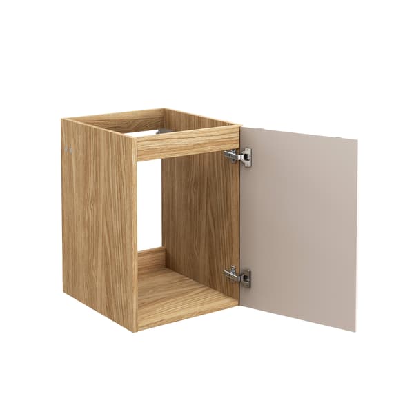 Sidoskåp 40 Cm Med 1 Dörr - Oljad Ek, Beige