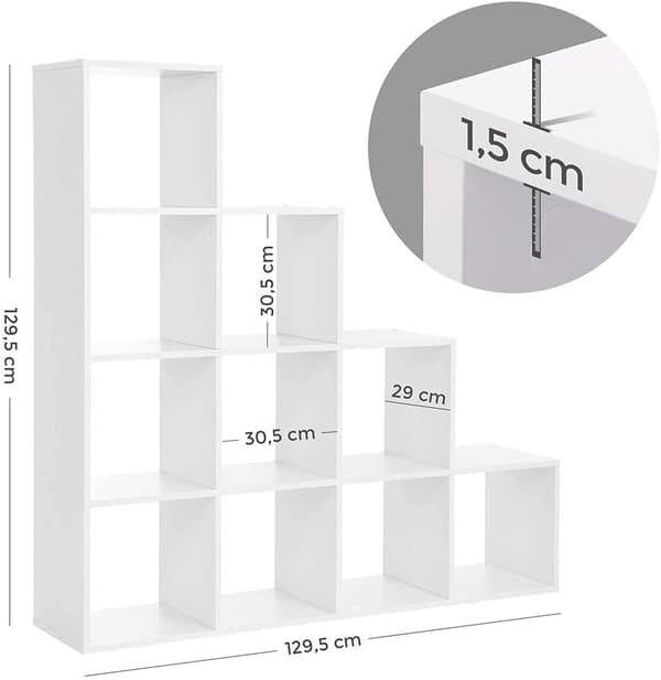Leobert - Hylla - Vit - 129,5X29X129,5 Cm