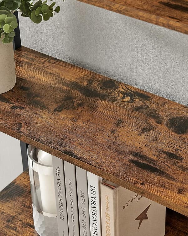 Leobert - Reol - Rustik Brun/Sort - 60X24X186 Cm