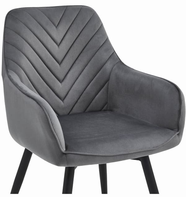 Leobert Stol - Mørkegrå Velour/Sorte Ben X 2 66X51X58