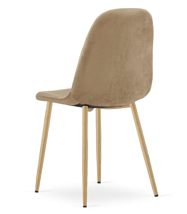 Leobert - Stol - Padva - Fløjl Brun/Egeben - 44,5X53X87 Cm