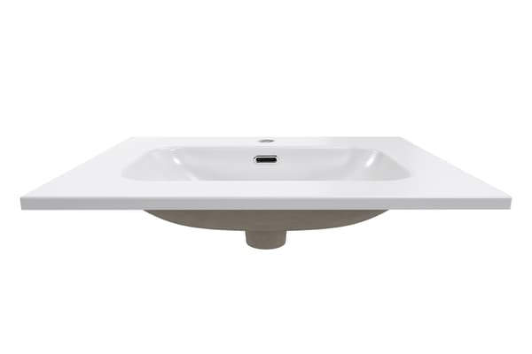 Ovanpåliggande Tvättställ 60 Cm - Vit Högglans