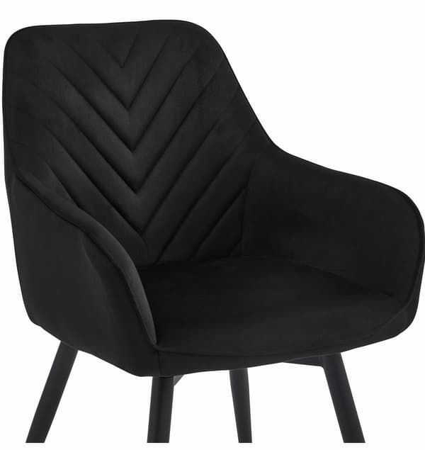 Leobert Stol I Sort Velour/Sorte Ben X 1 60X50X50