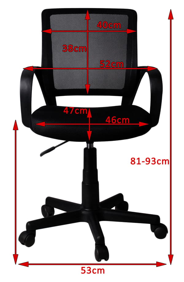 Akord kontorsstol FD-6 med roterande sits vit/Rosa