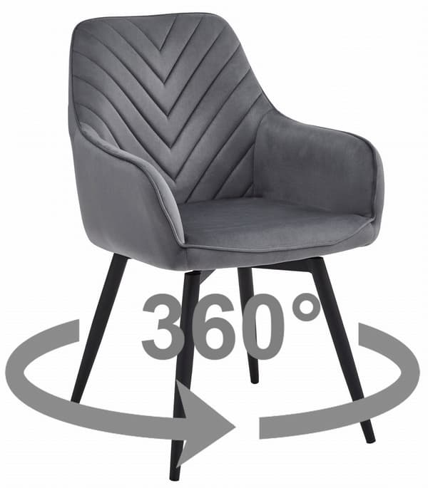 Leobert Stol - Mørkegrå Velour/Sorte Ben X 2 66X51X58