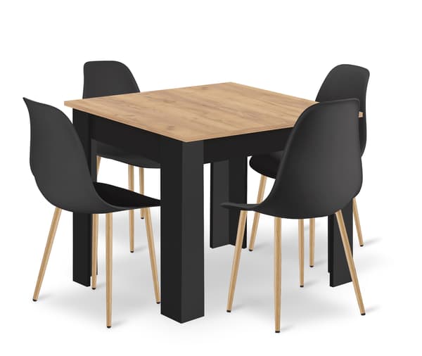 Leobert - Matgrupp - Wat - Svart - 80X80 Cm - 5 Delar