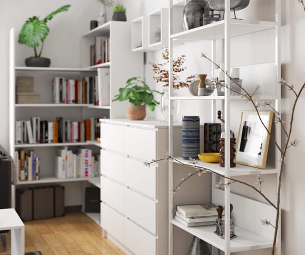 Akord Loft-metalreol, hvid
