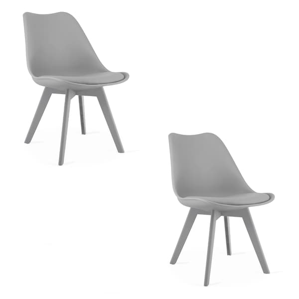 Leobert - Stol - Mark - Grå/Grå Ben - 49X43X82 Cm - Set Med 2