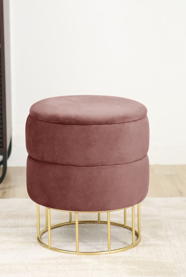 Akord sittpuff Elza puderrosa