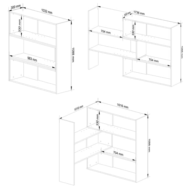Akord Mini Twist bogreol, hvid
