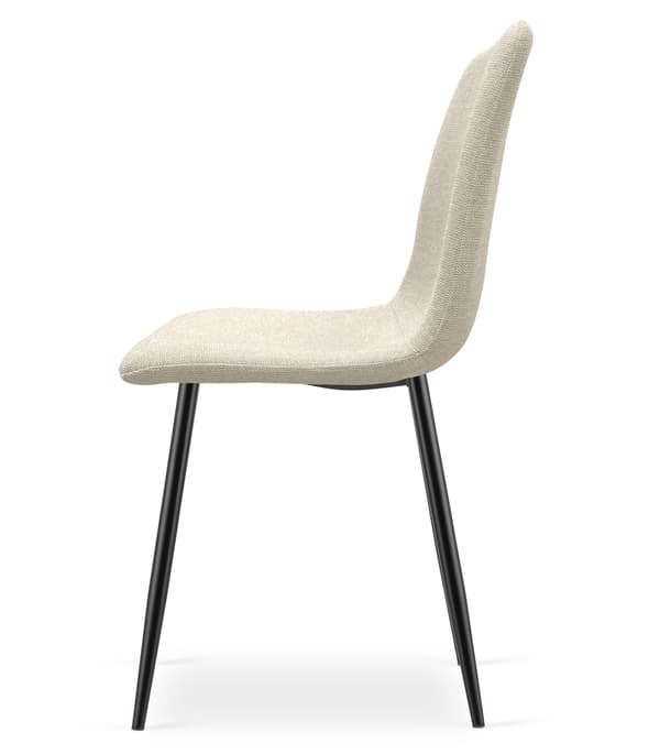Leobert - Stol - Rift - Beige/Sorte Ben - 46X55X87 Cm